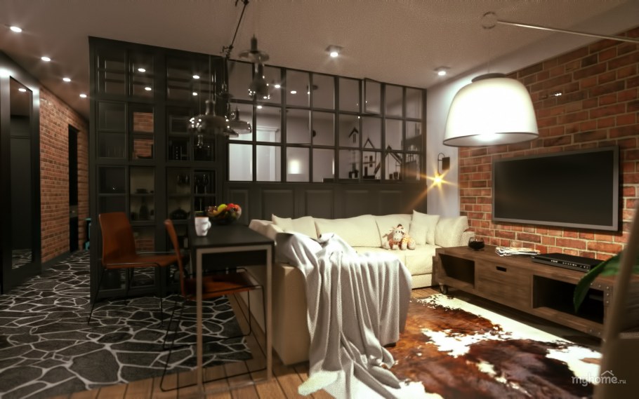 Однушка в стиле лофт