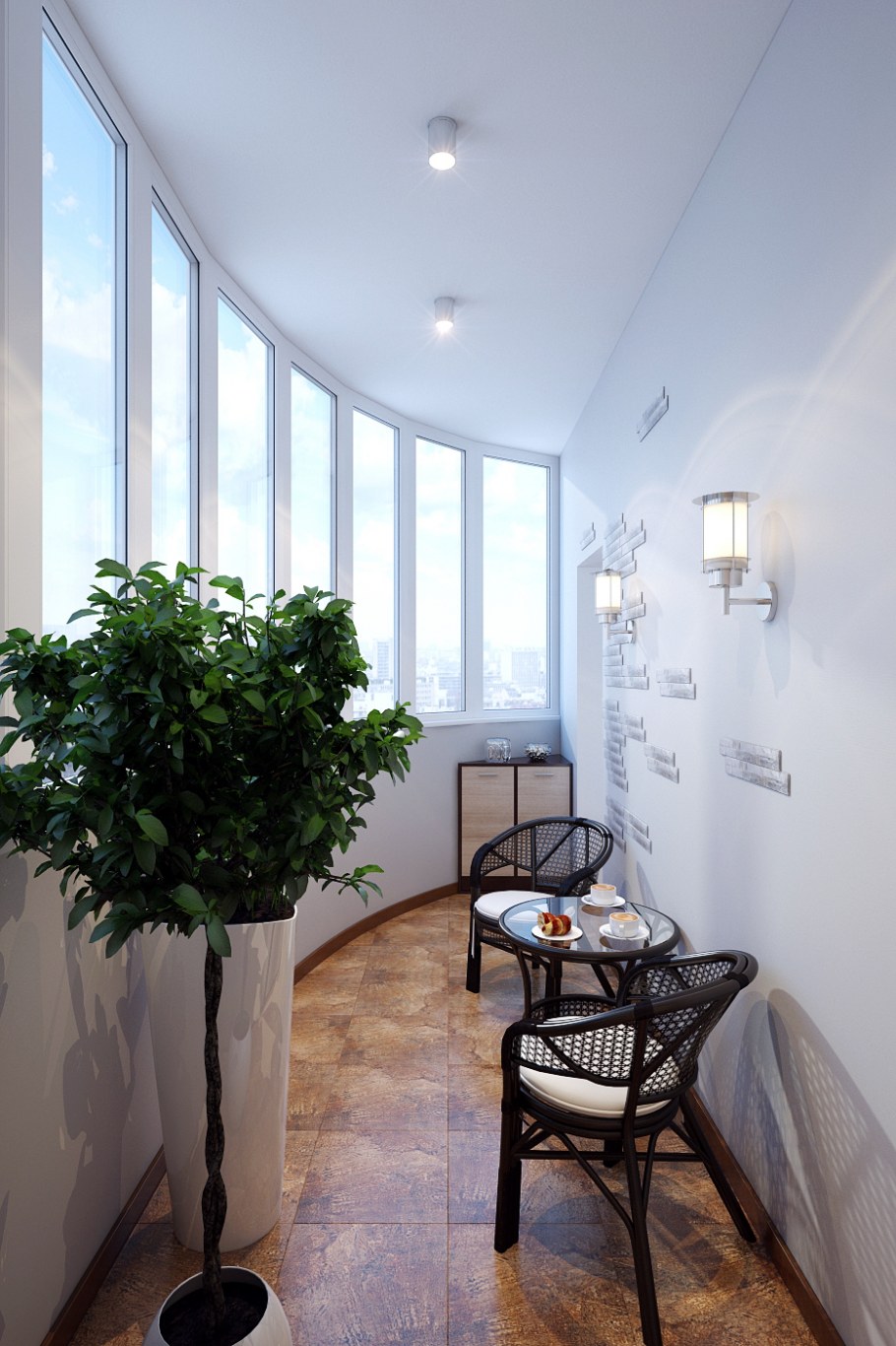 Овальный балкон