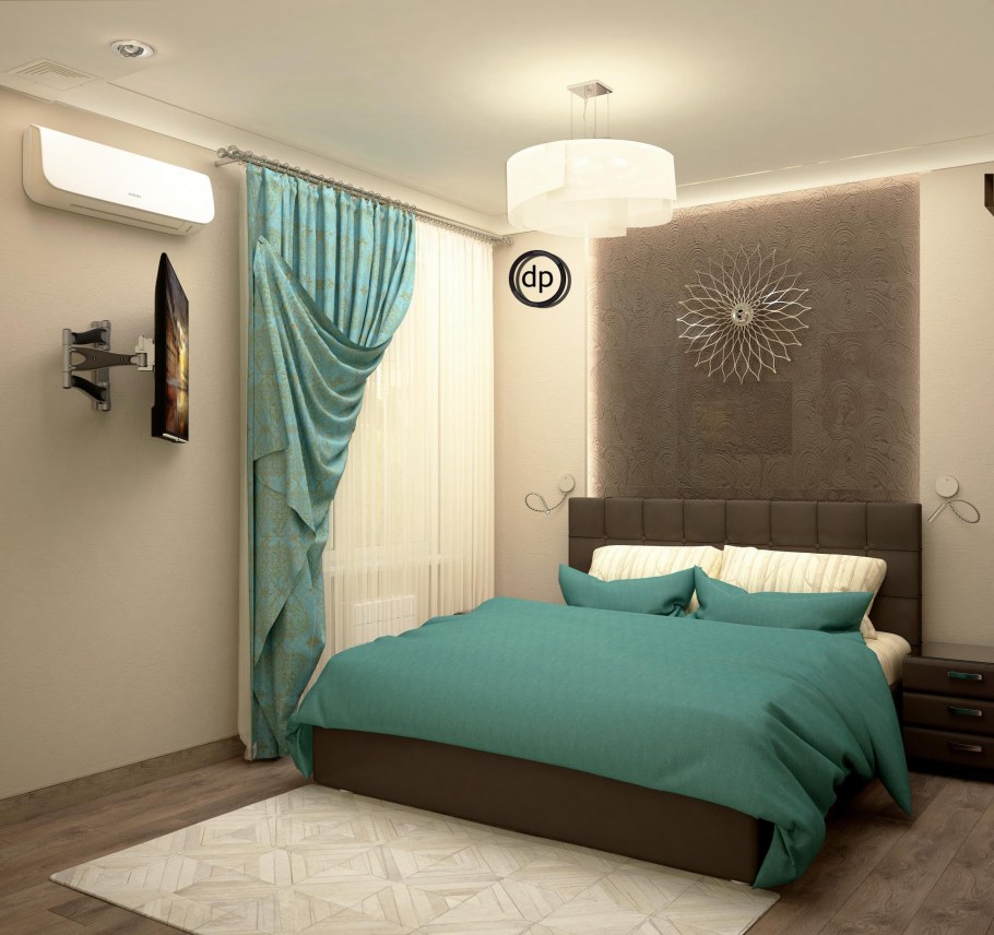 Спальня Неоклассика бирюзовая