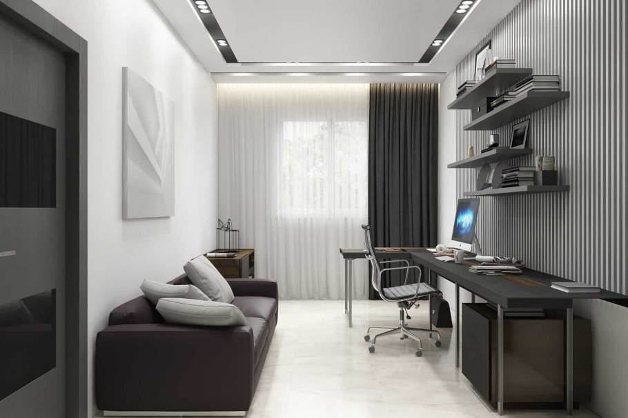 Офис в темных тонах