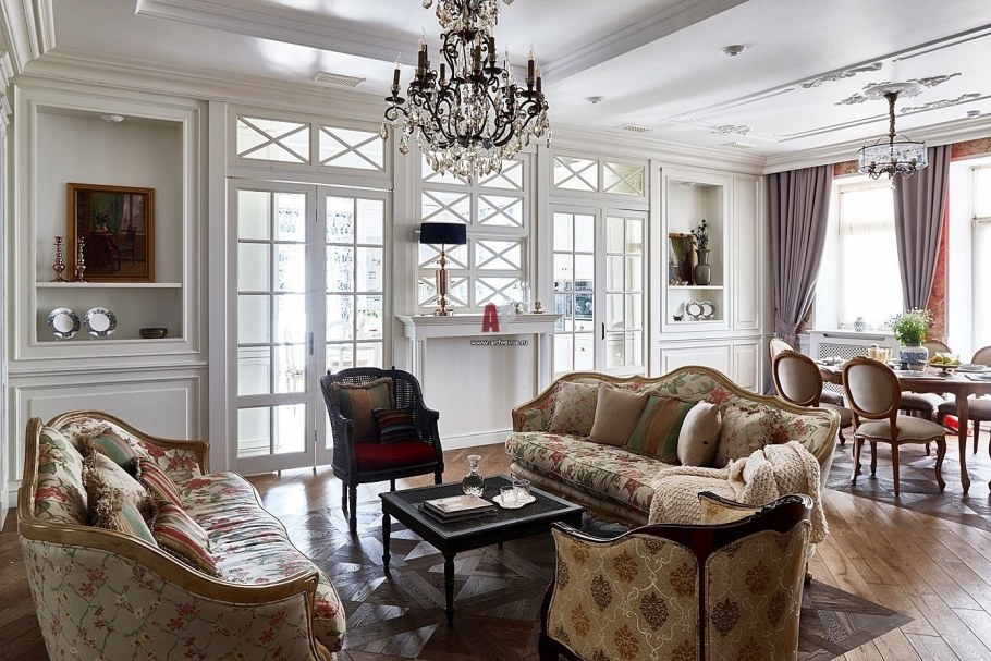 Интерьер 3 комнатной квартиры Неоклассика