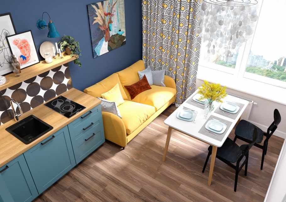 Яркая кухня