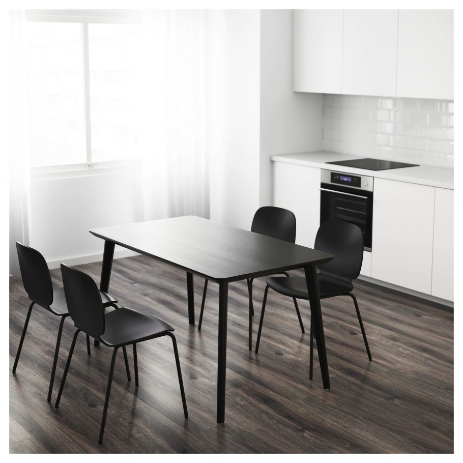 ЛИСАБО стол икеа черный