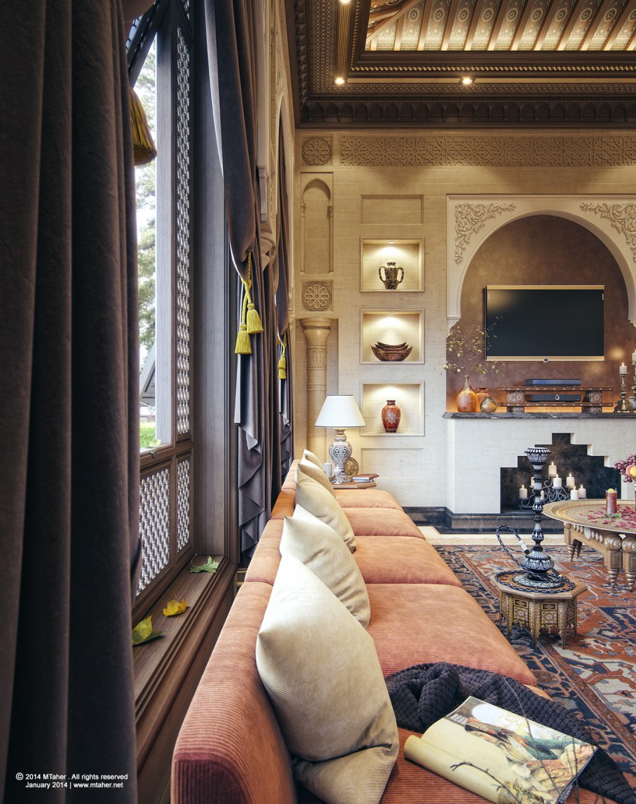 Шторы в Восточном стиле в интерьере