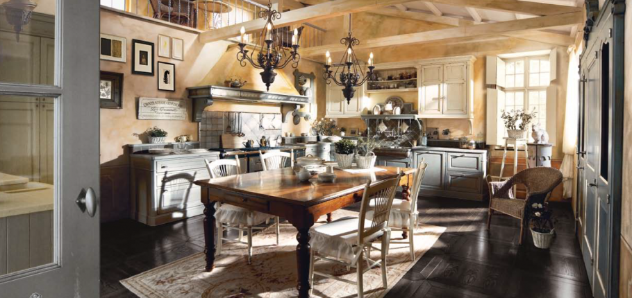 Кухня гостиная в голландском стиле