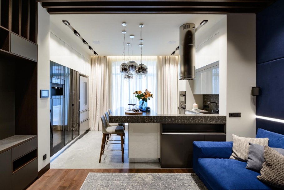 Кухня гостиная интерьер