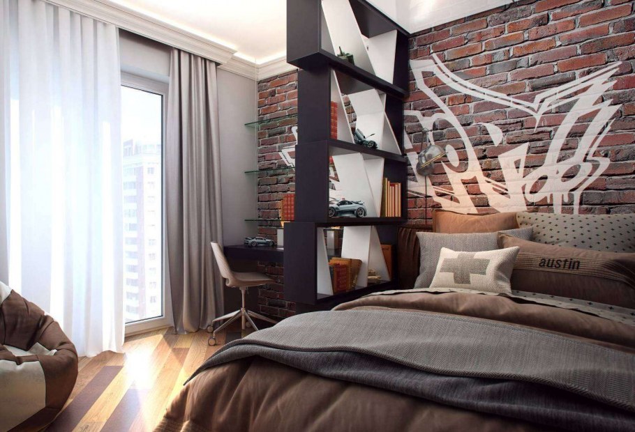 Комната для подростка с перегородкой