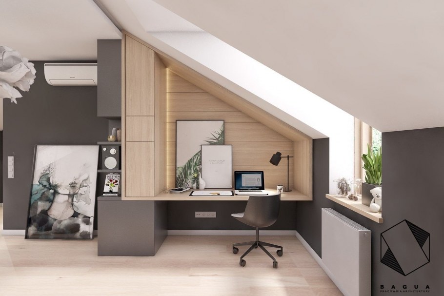 Подростковая комната на мансарде