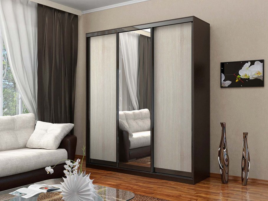 Шкаф купе зеркалами 1800 600 2350 фото