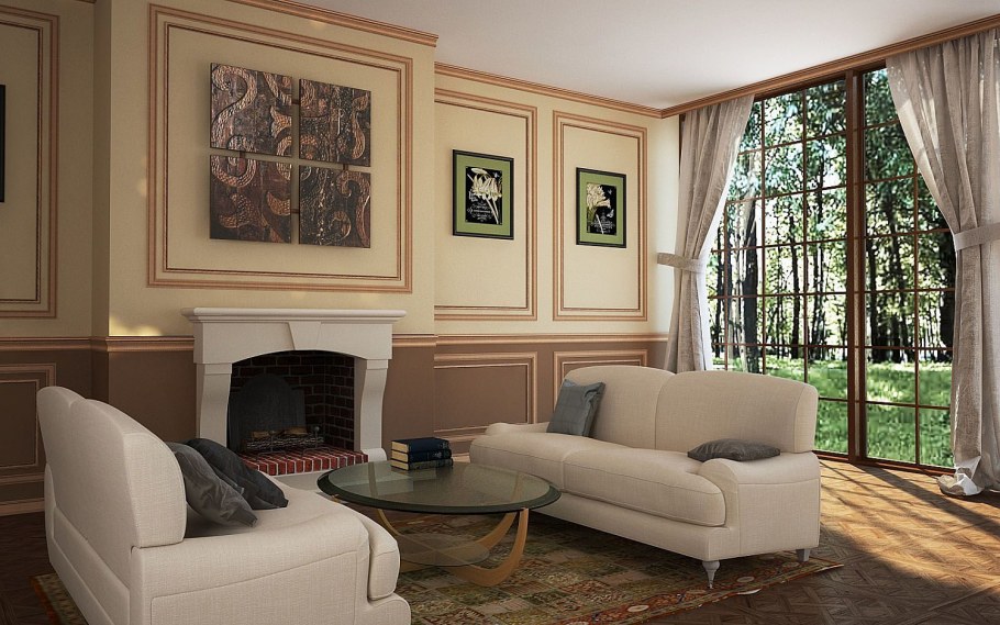 Картина на всю стену обрамление