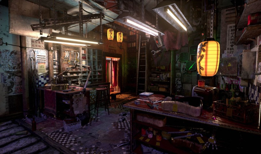 Киберпанк 2077 Арасака интерьер