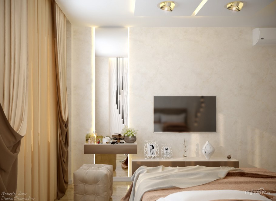 Спальня для молодой пары в современном стиле