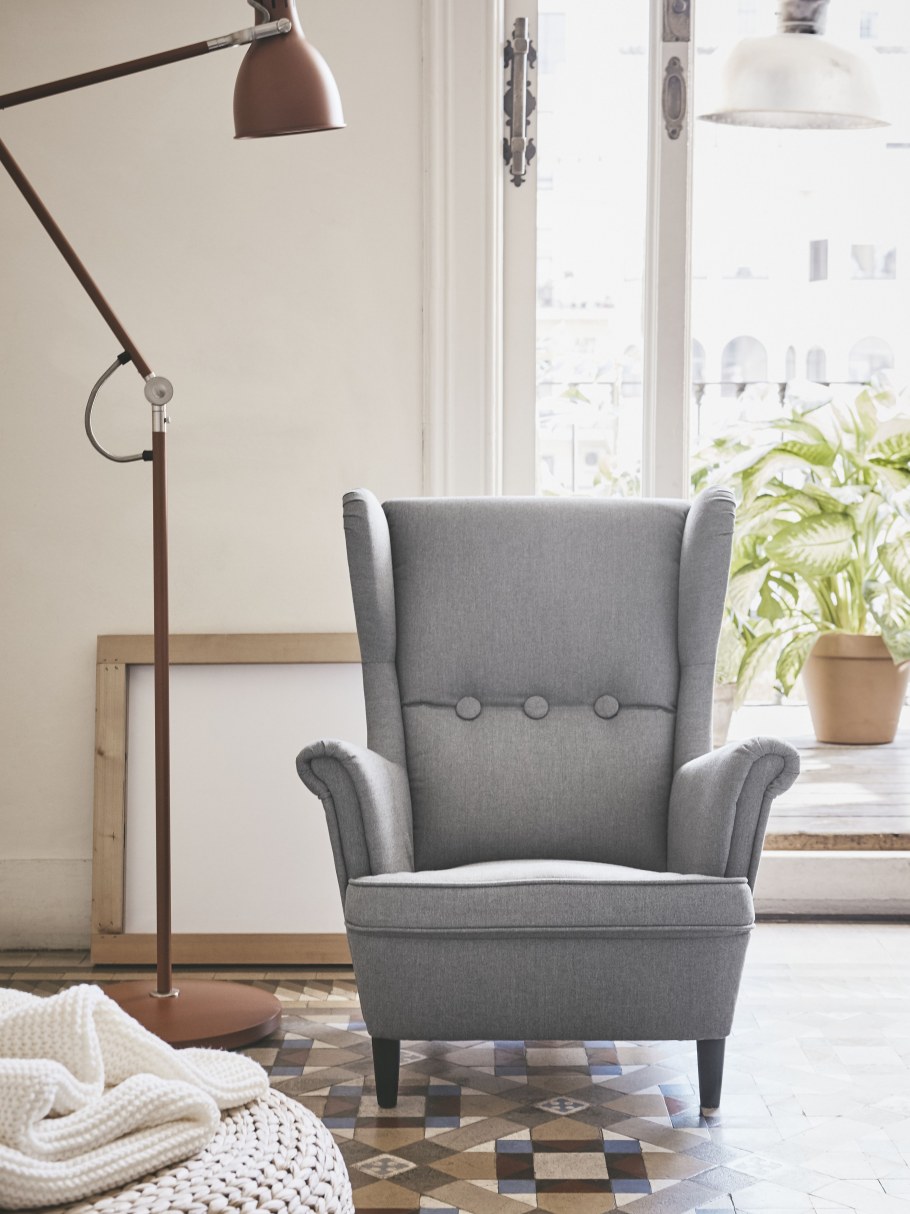 Перетяжка кресла икеа СТРАНДМОН