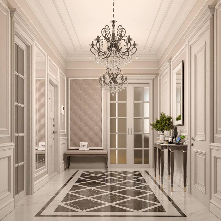 Прихожая в стиле современной классики