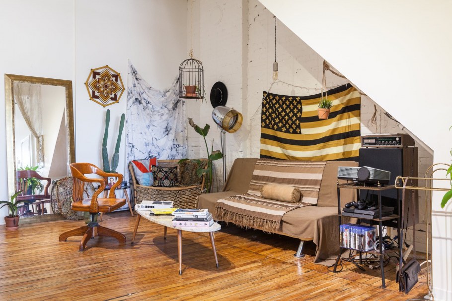 Стиль бохо в интерьере маленькой студии
