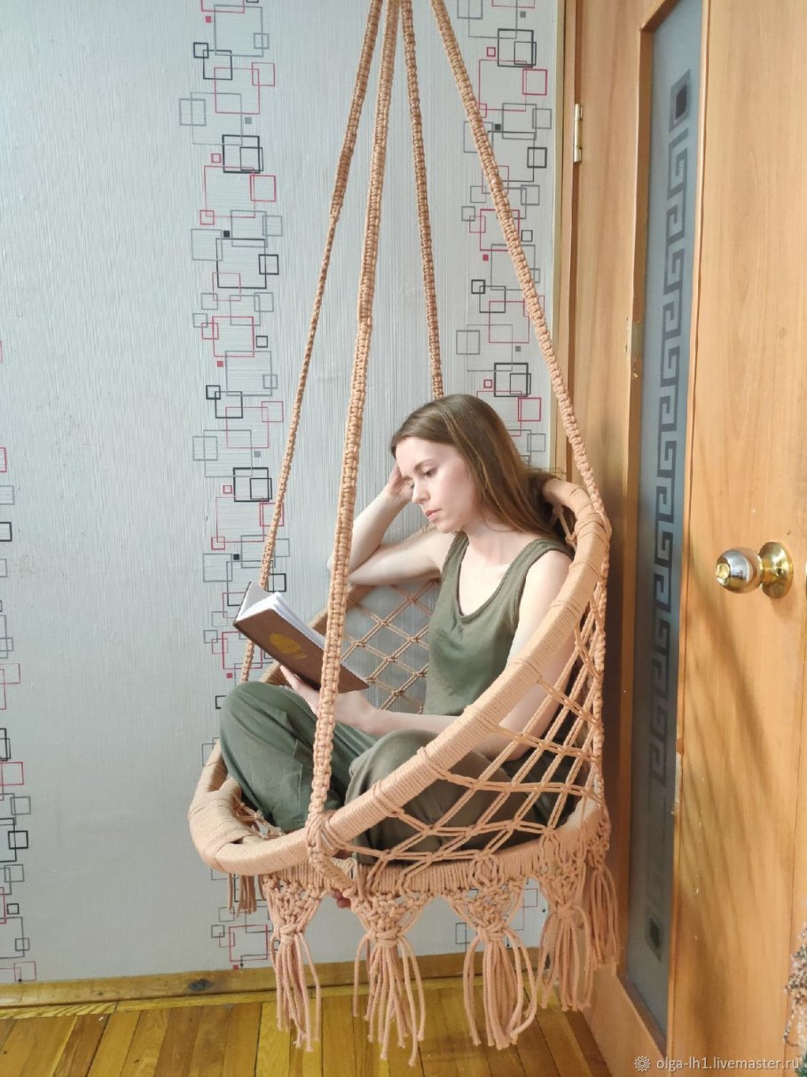 Подвесное кресло макраме