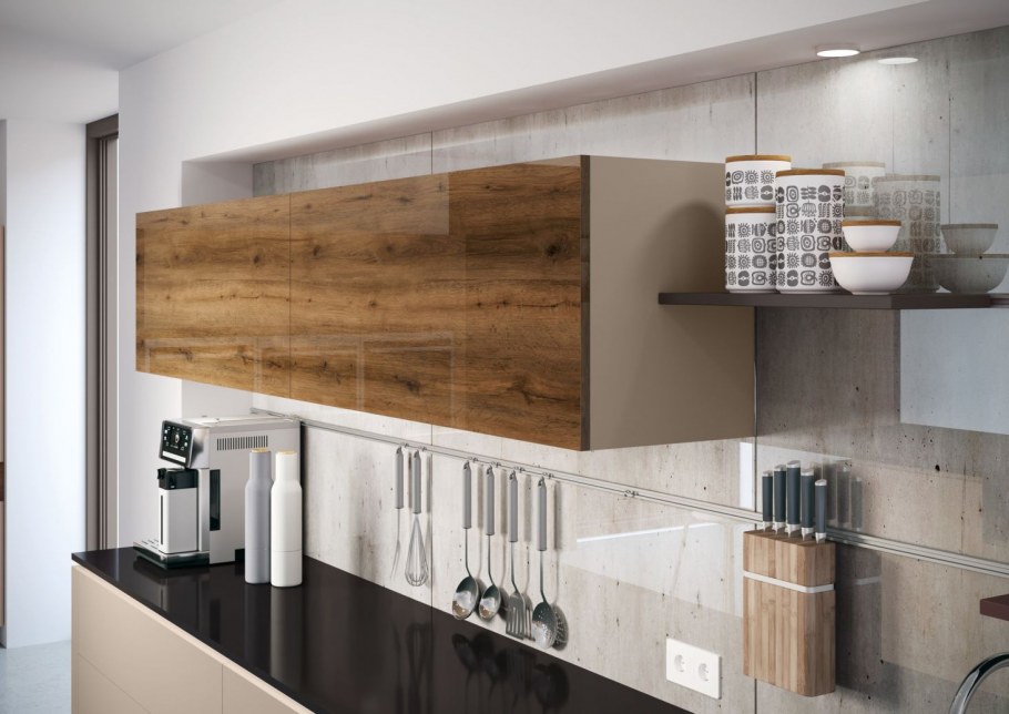 Кухня икеа Воксторп с антресолью