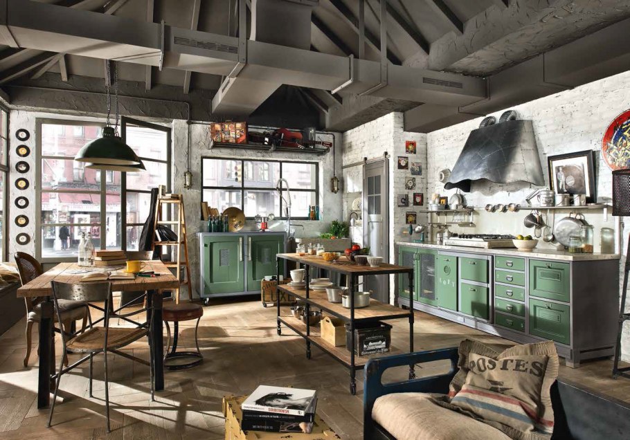 Интерьер в стиле Индастриал Шик