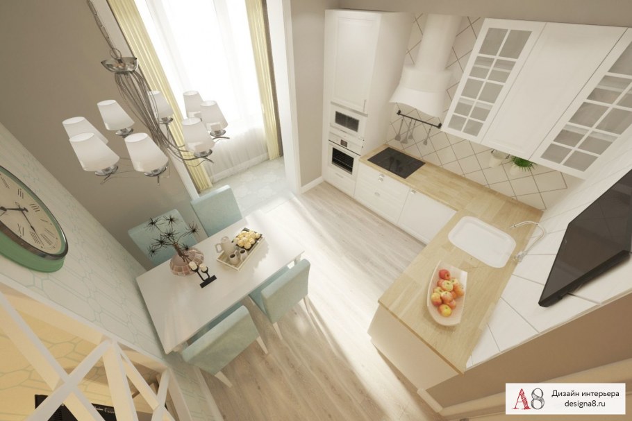 Интерьер двухкомнатной квартиры 57 кв.м