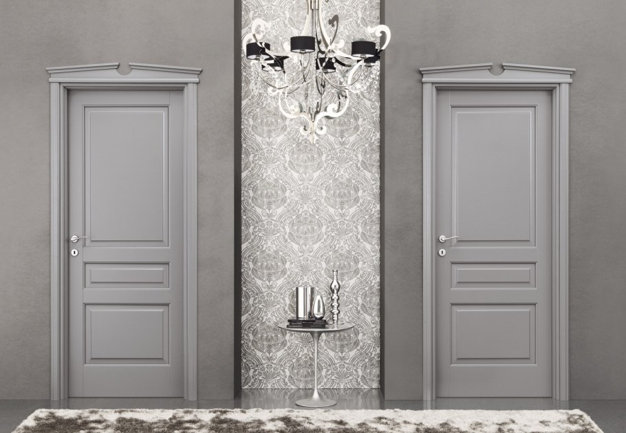 Серые двери в интерьере