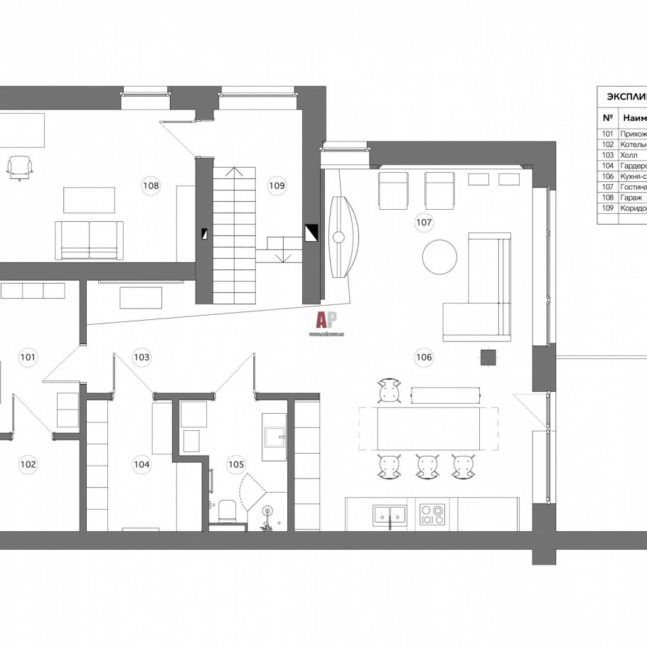 Дизайн проекты таунхауса 55 м²