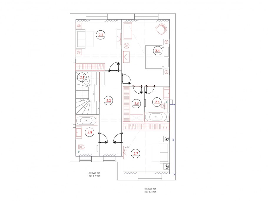 Планировки домов с 2мя спальнями