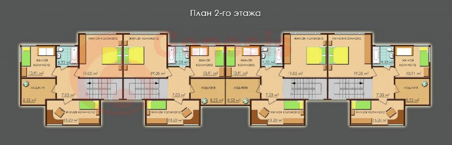 Дизайн проект таунхауса 100 кв.м 2 этажа