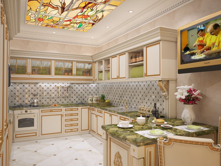 Витраж на кухонный гарнитур