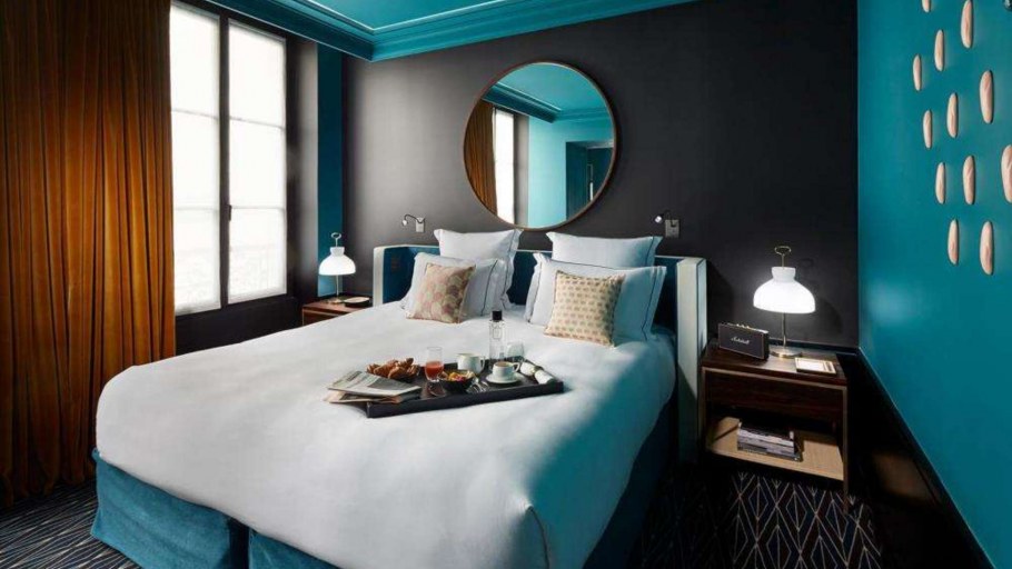 Интерьер в сине-зеленых тонах