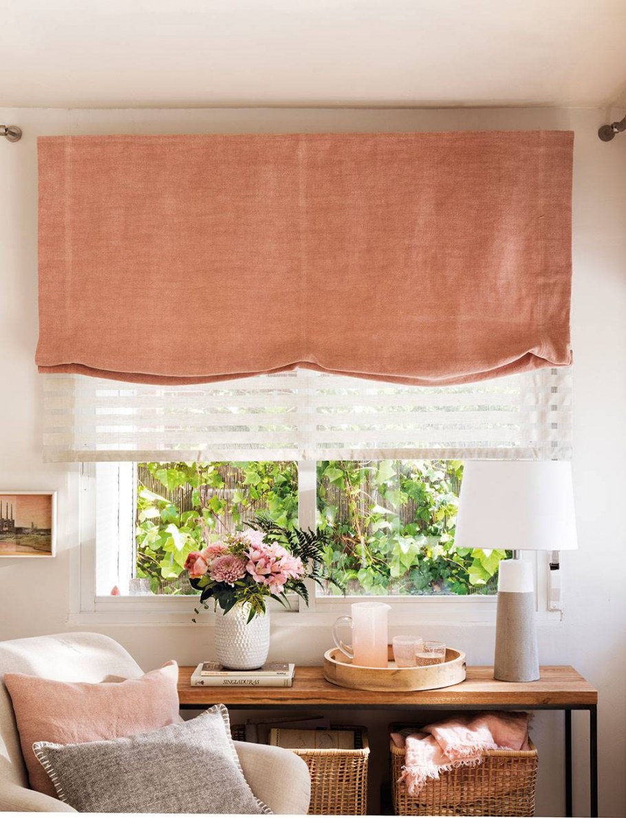 Тюли вместе с римскими шторами