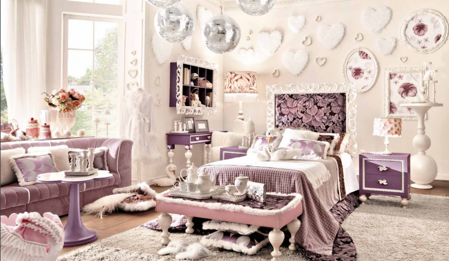 Детская комната для девочки в стиле арт деко