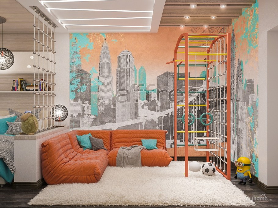 Арт деко детская комната для троих