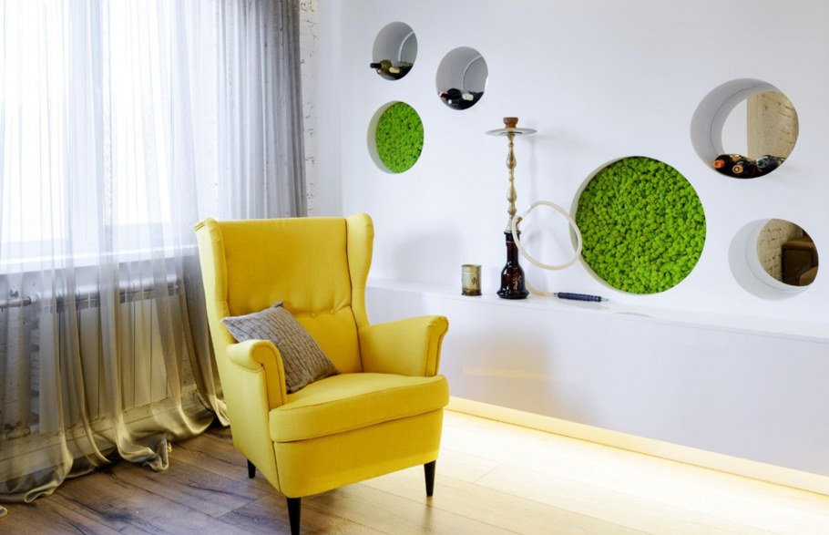 Мох в интерьере