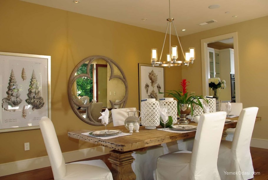 Зеркало на кухне в интерьере