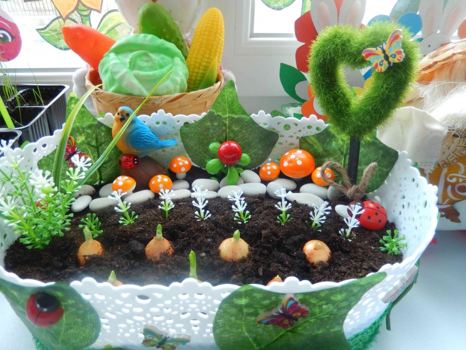 Огород на окне в детском саду