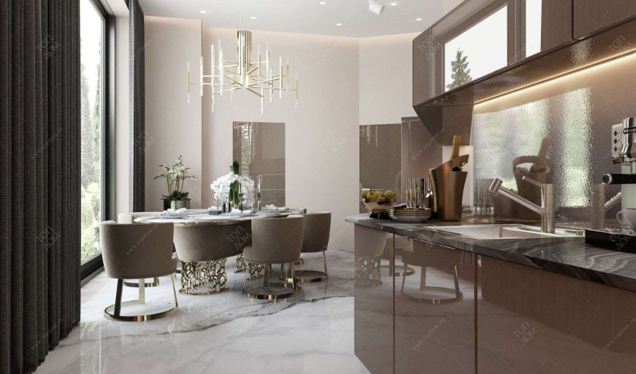 Оттенок мокко в интерьере