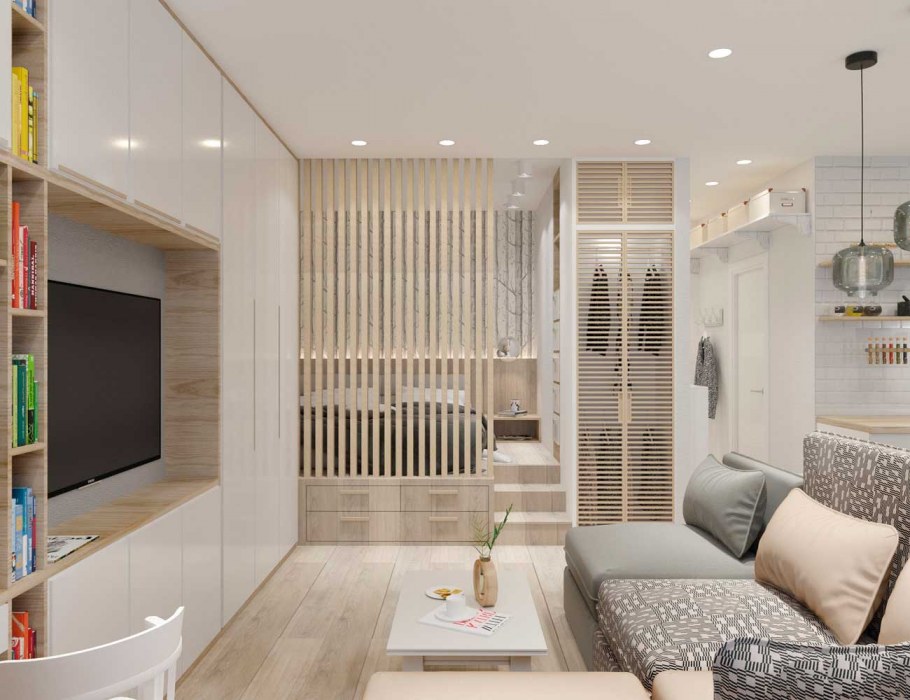 Современный интерьер однушки