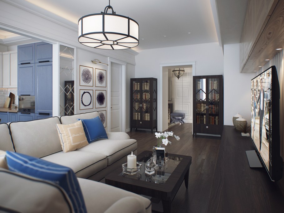 Премиум интерьер гостиной