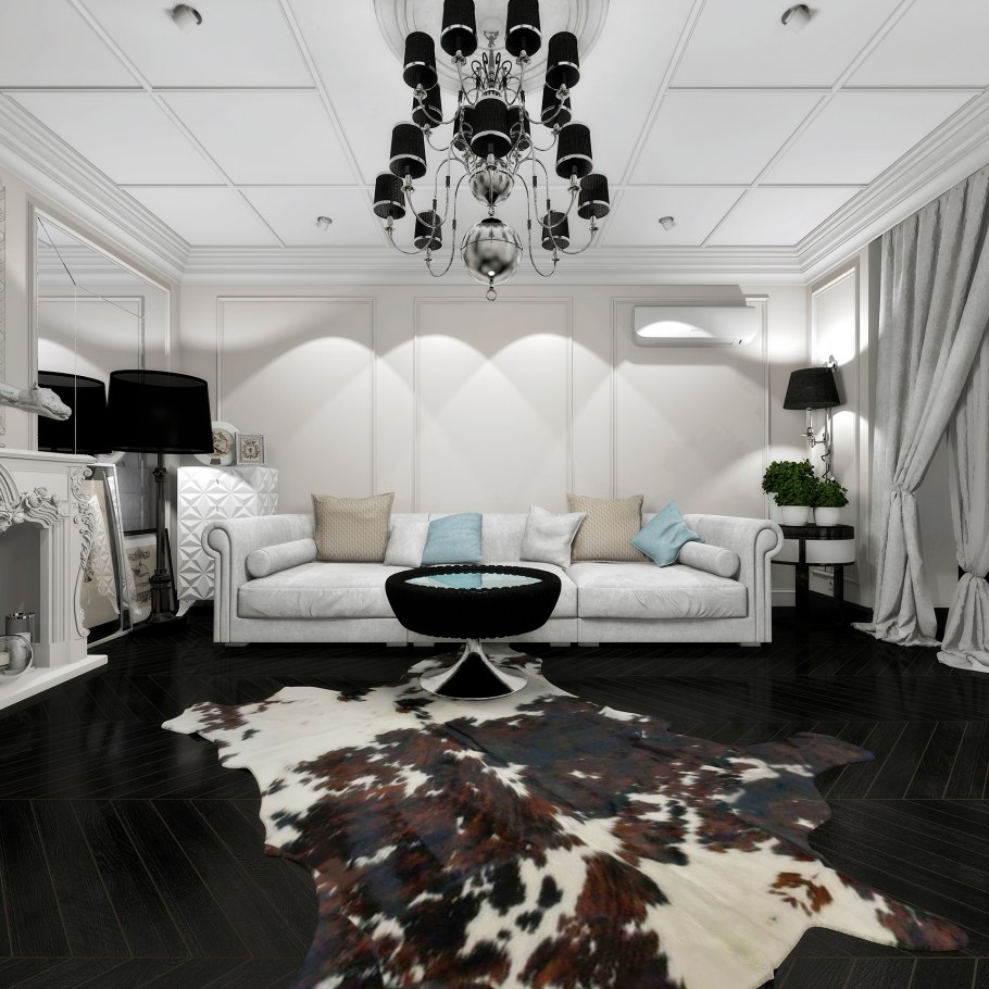 Светлые бархатные интерьеры гостиных