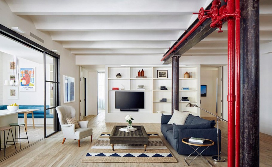 Асимметричная композиция в интерьере