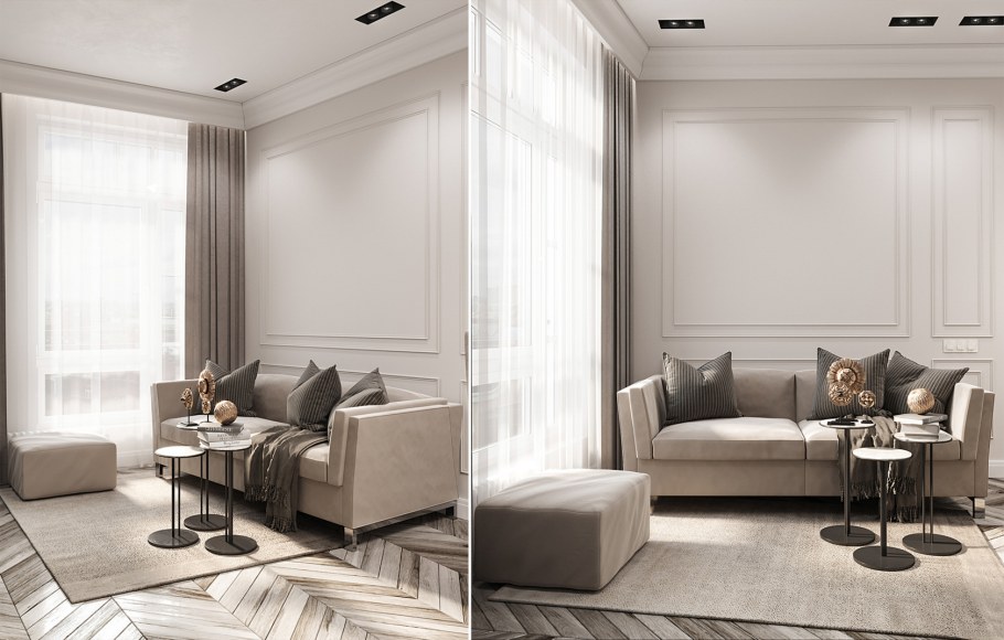 Светлая визуализация интерьера компании