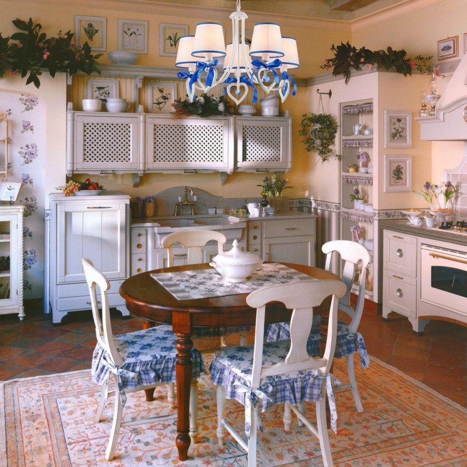 Шторы в гостиную в стиле Прованс в загородном доме