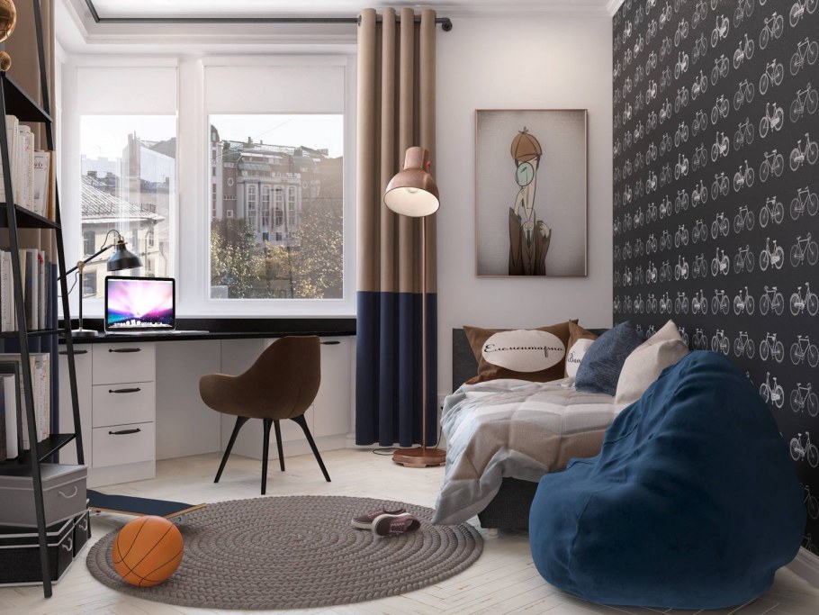 Комната подростка в скандинавском стиле