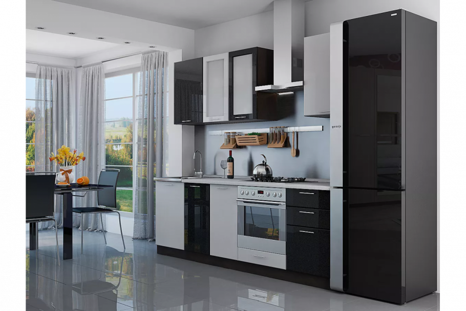 Черный фартук для кухни