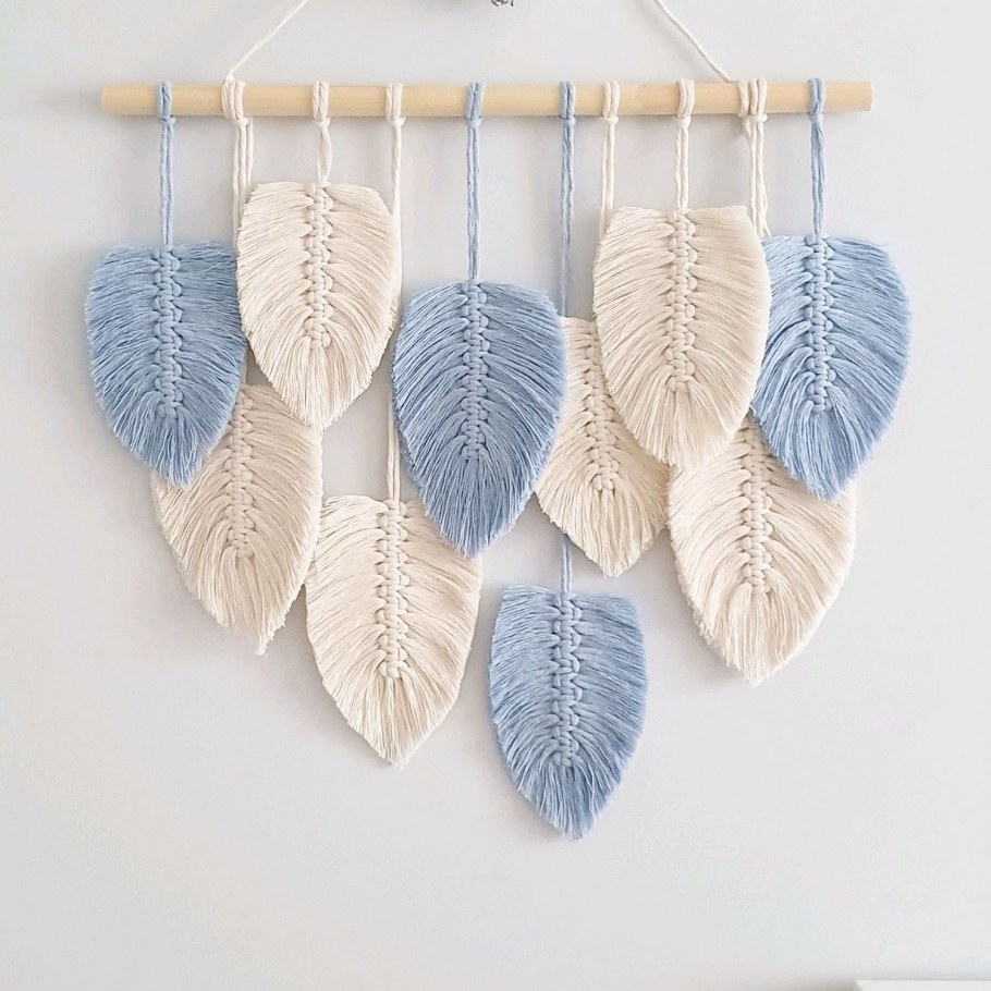 Листики из пряжи