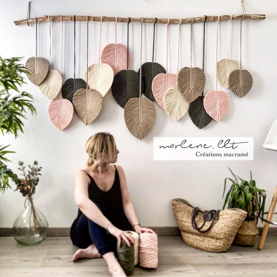 Декор стен бечевкой