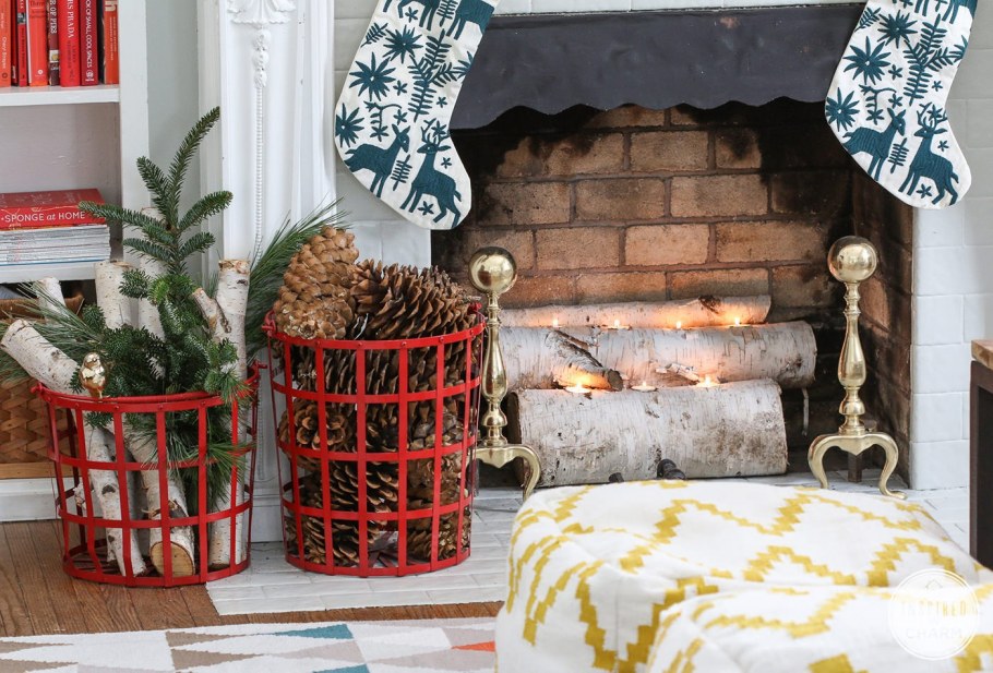 Новогодний интерьер в стиле фармхаус