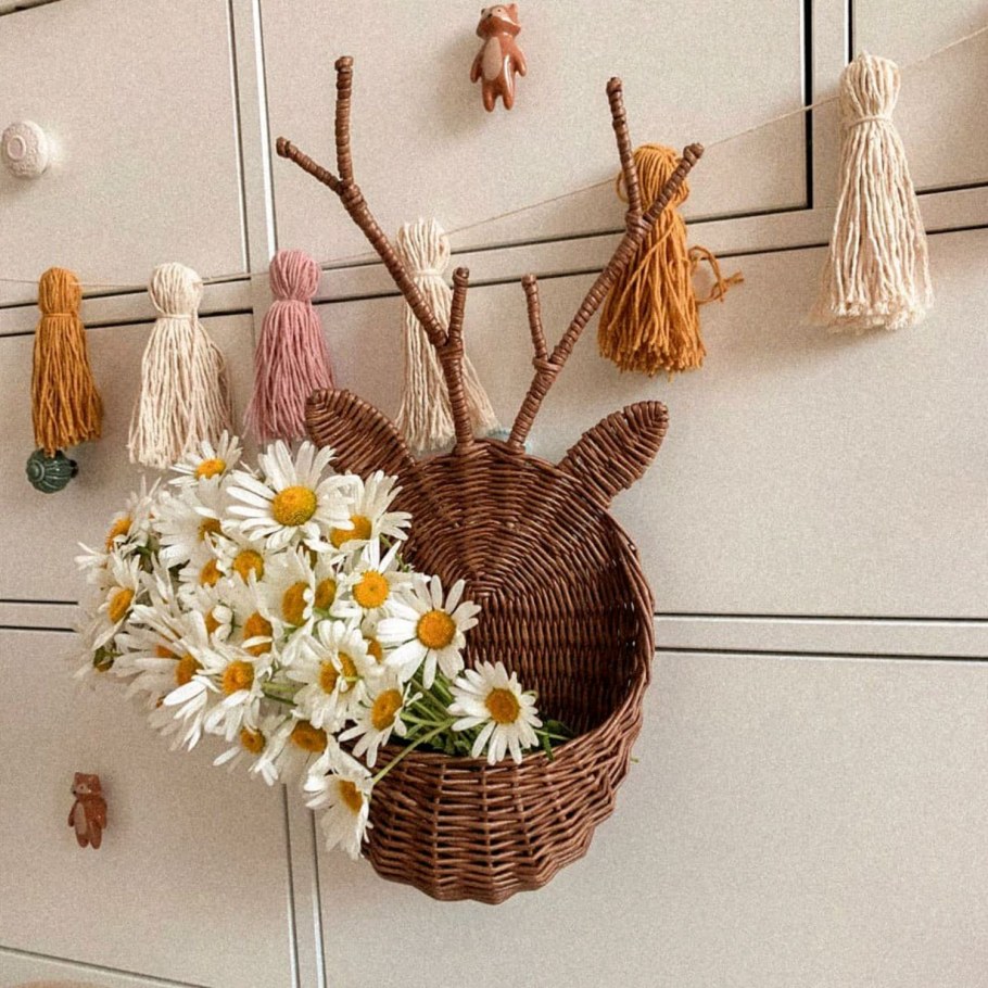 Плетеные корзины в интерьере