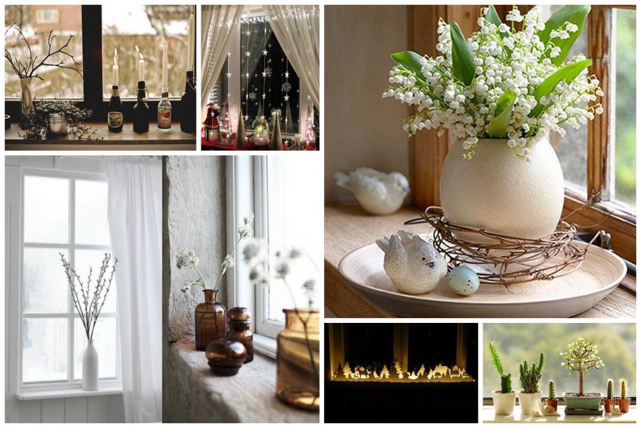 Как романтично украсить подоконник