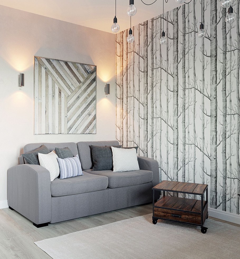 Декоративная стена в скандинавском стиле